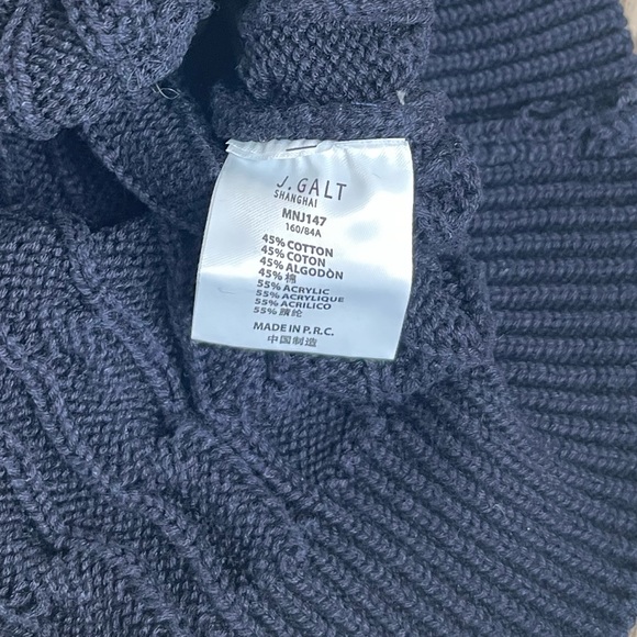 John Galt Brandy Melville Navy blue cable knit sweater vest - Picture 5 of 7